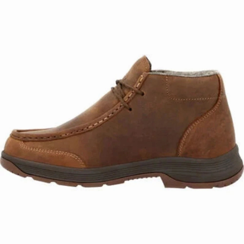 Rain Friendly Georgia Boot Athens Superlyte Men's Waterproof Wallabe Alloy Toe Boots Gb00647 In Brown