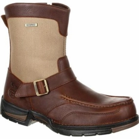 Georgia Boot Athens Men's Waterproof Side-zip Work Boots Gb00245 In Brown Fashion Accessory