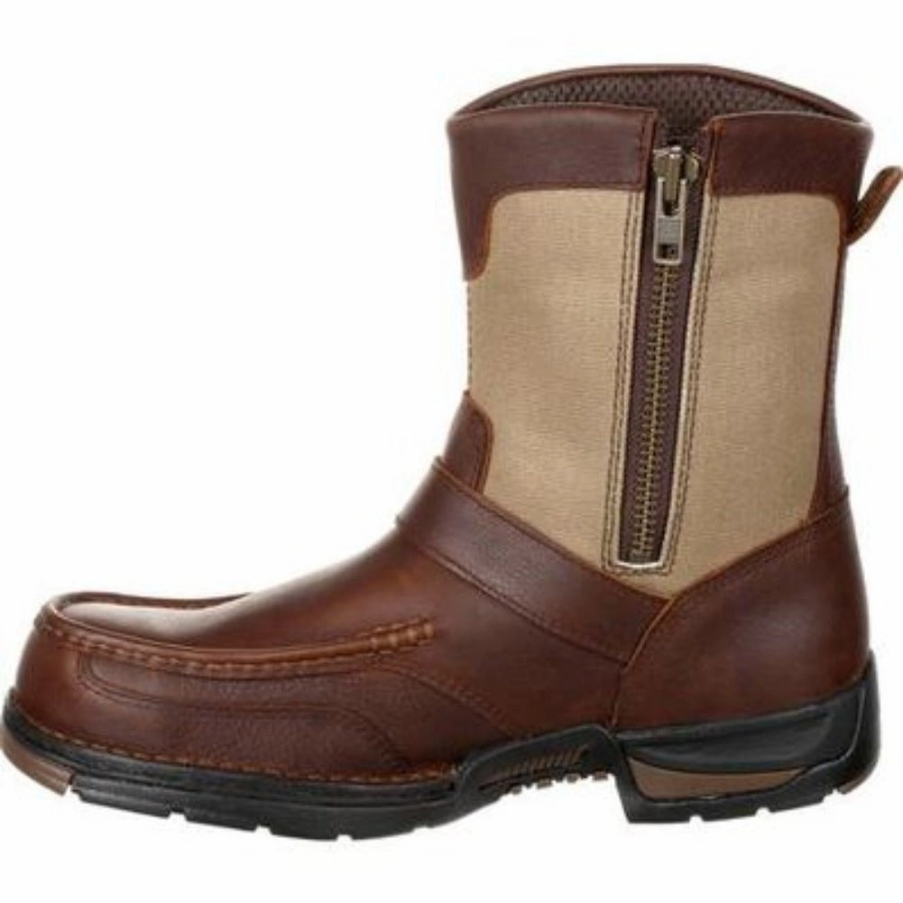 Anti microbial coating Wool blend Georgia Boot Athens Men's Waterproof Side-zip Work Boots Gb00245 In Brown