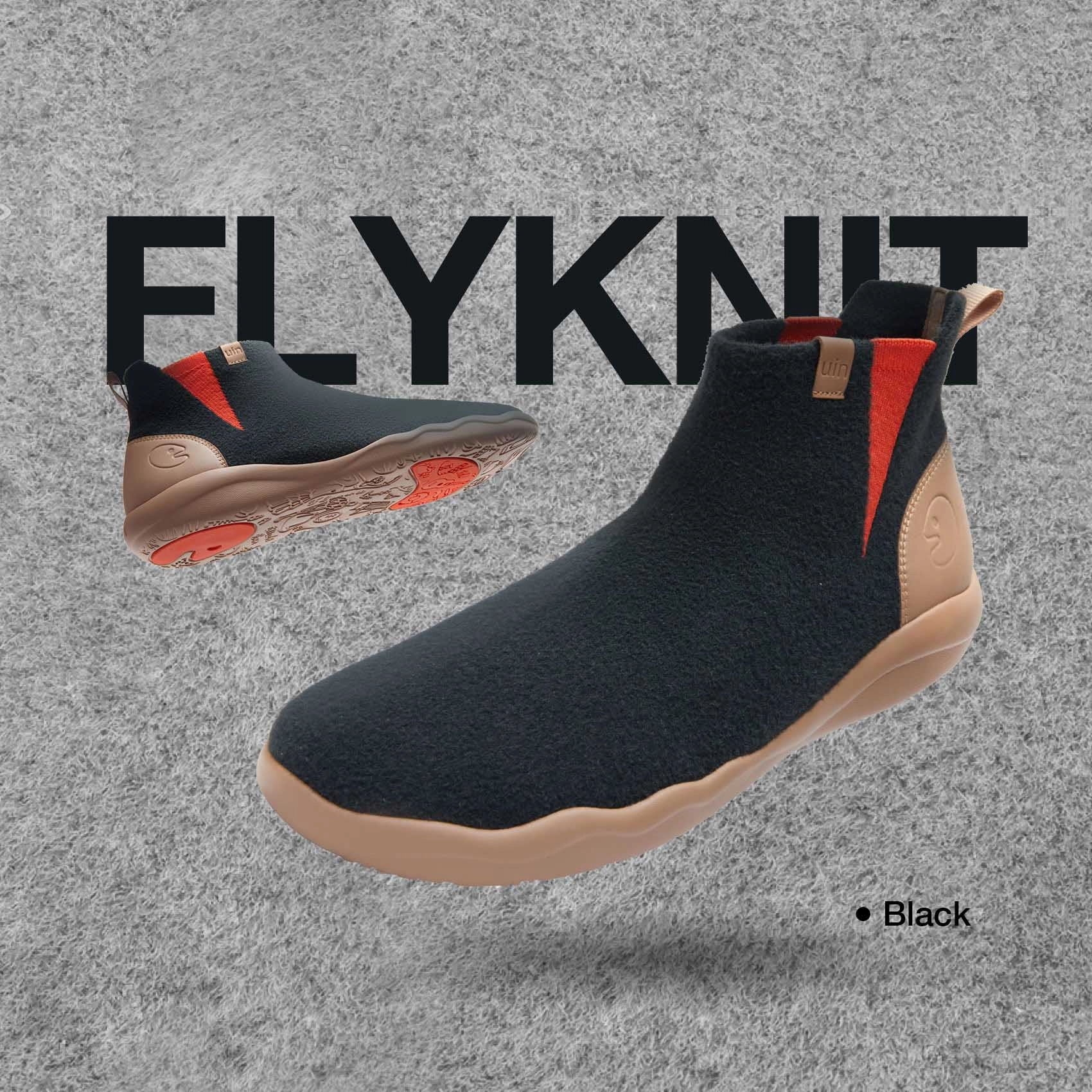 Black Knitted Wool Granada Men Cold Climate