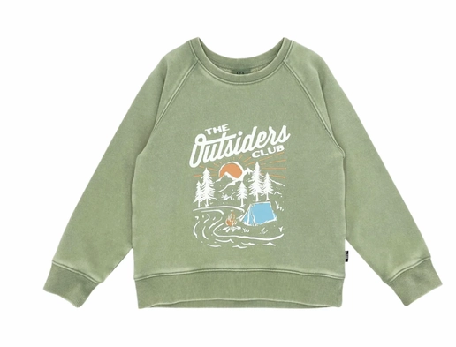 Outsiders Fleece Pullover - Sage clean look