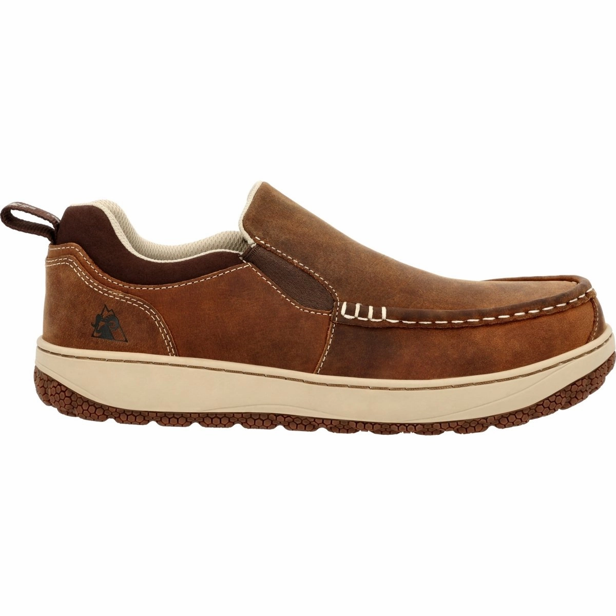 Rocky Dry-Strike SRX Men's Composite Toe Work Shoe Rkk0464 In Brown Low Profile Rainy Day Commuter Heat Lock