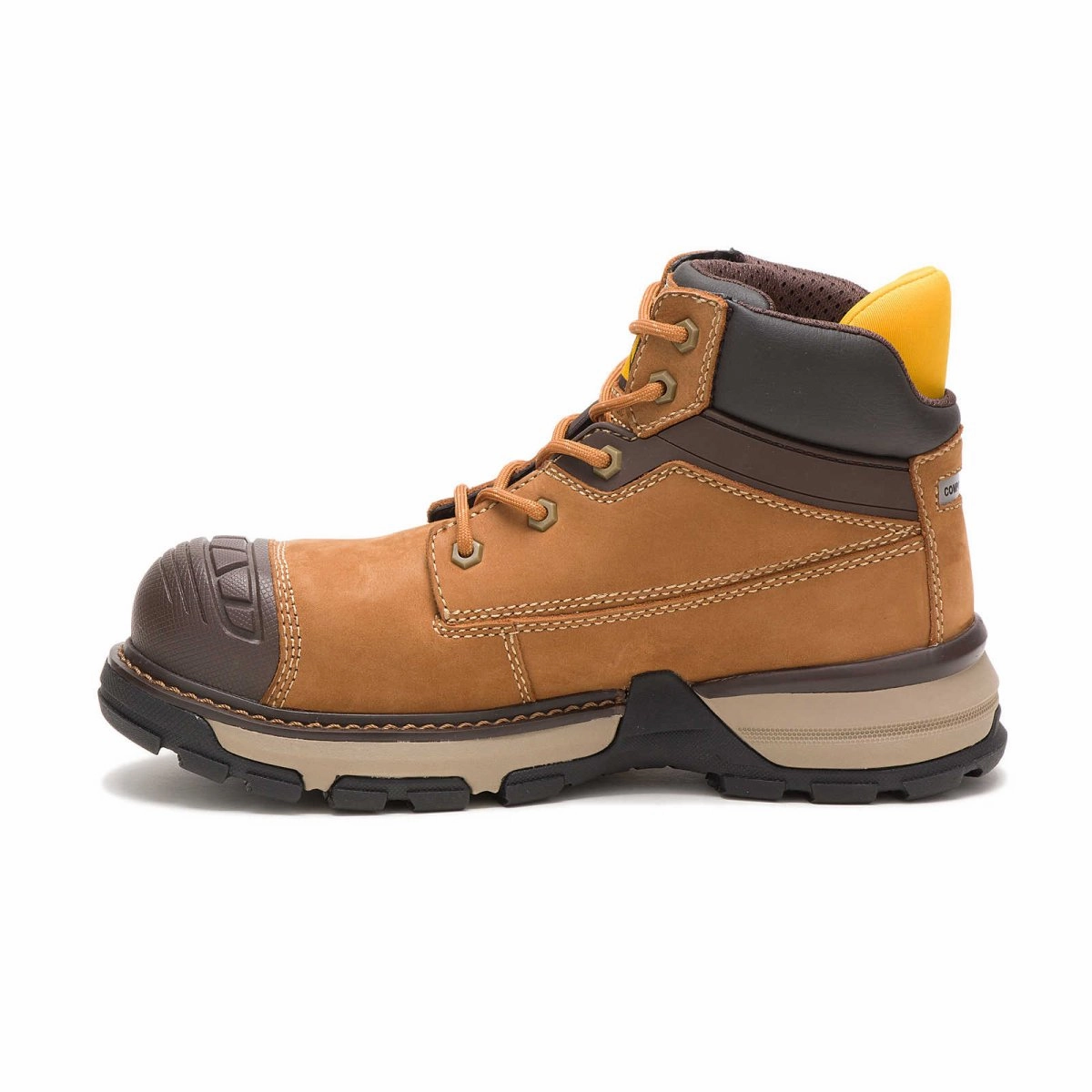 Caterpillar Excavator Superlite Waterproof Carbon Composite Toe Women's Work Boot (p91199) In Sudan Brown Tough Traction