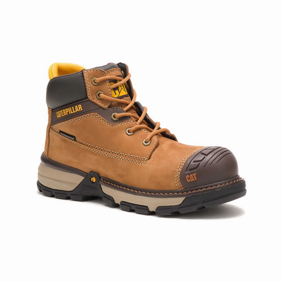 Caterpillar Excavator Superlite Waterproof Carbon Composite Toe Women's Work Boot (p91199) In Sudan Brown Anti Odor