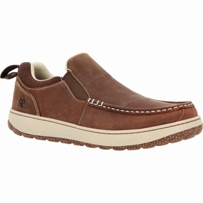Rocky Dry-Strike SRX Men's Outdoor Slip-on Shoe Rks0631 In Brown Thermal Core Snowy Path Low Profile Urban Commute