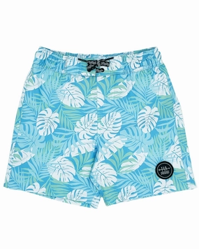 Utility Mode Chic Skirt Paradise Palm Board Short - Blue Grotto