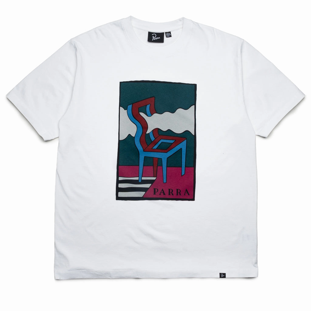 Parra Smoke Chair Tee - White Body Free EcoDye Process