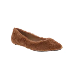 Low Maintenance Cool Pace Penny Loves Kenny Aaron F Women Flat Slip-on In Tan Faux Fur
