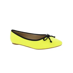 Smart Style Penny Loves Kenny Attack Women Flats Slip-on Shoe In Yellow Neon Synthetic