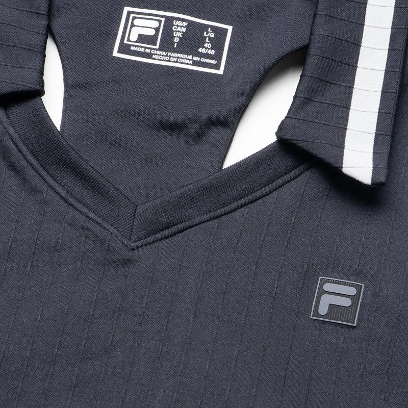 Women's FILA Challenger Seamless Polo Tank - Black/Gardenia Fashion Trend 4Way Stretch