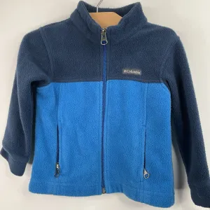 Flatlock Seam Construction Everyday apparel Size 3: Columbia Two Tone Blue Fleece Coat