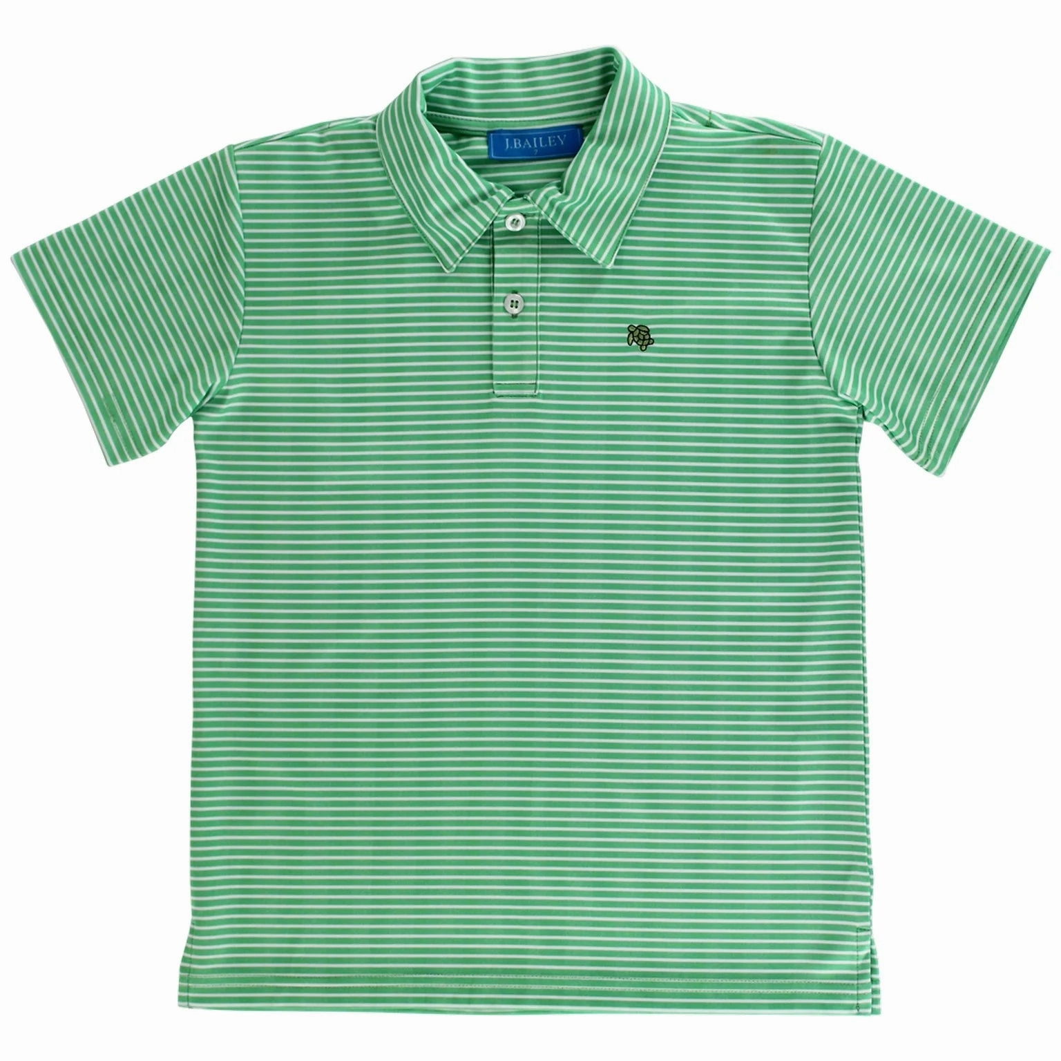 Performance Henry Polo | Green & White Stripe WrinkleFreeTexture ButterSoftKnit