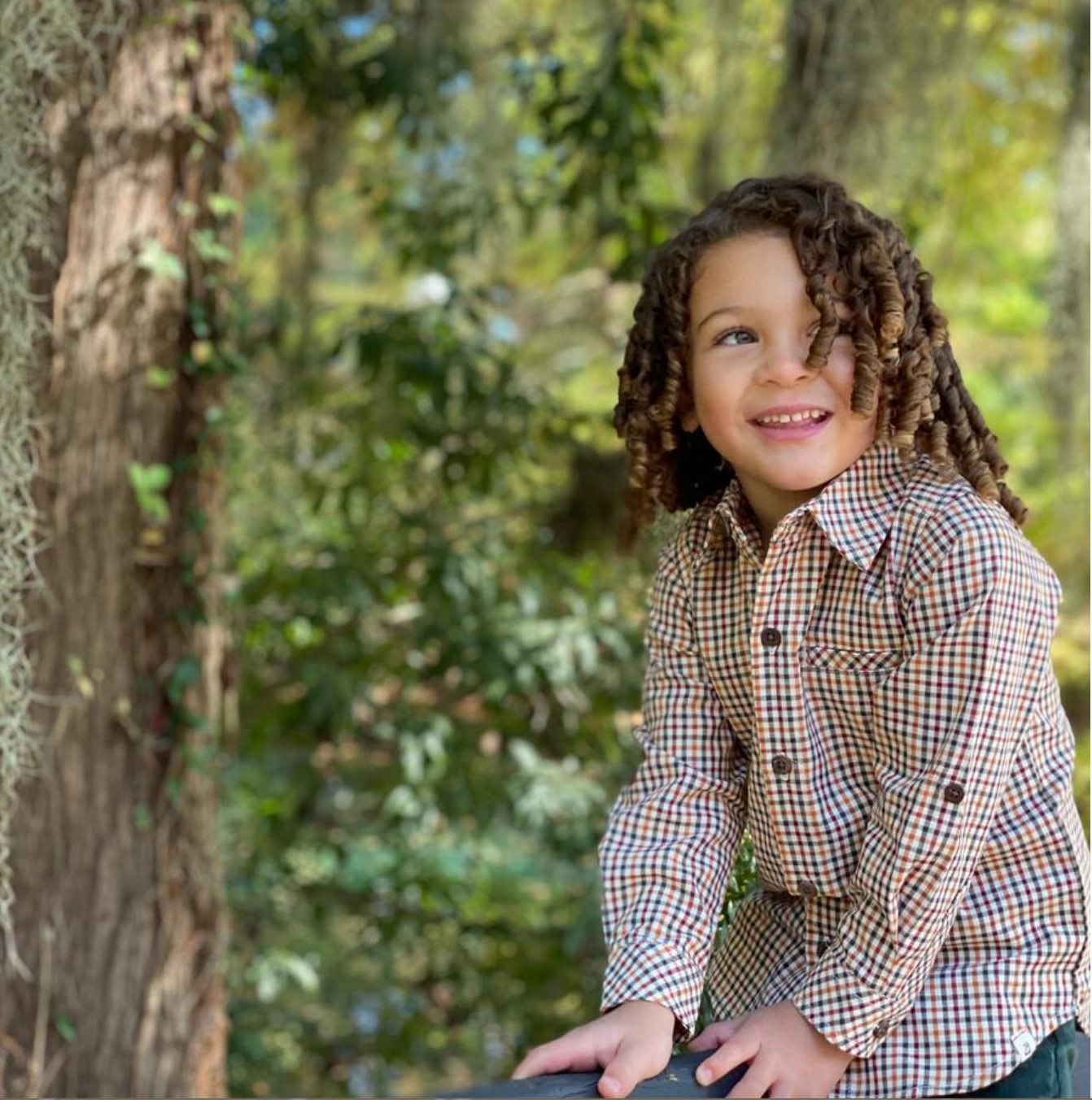 Gold/Navy Atwood Plaid Shirt SmoothEdging Soft Motion