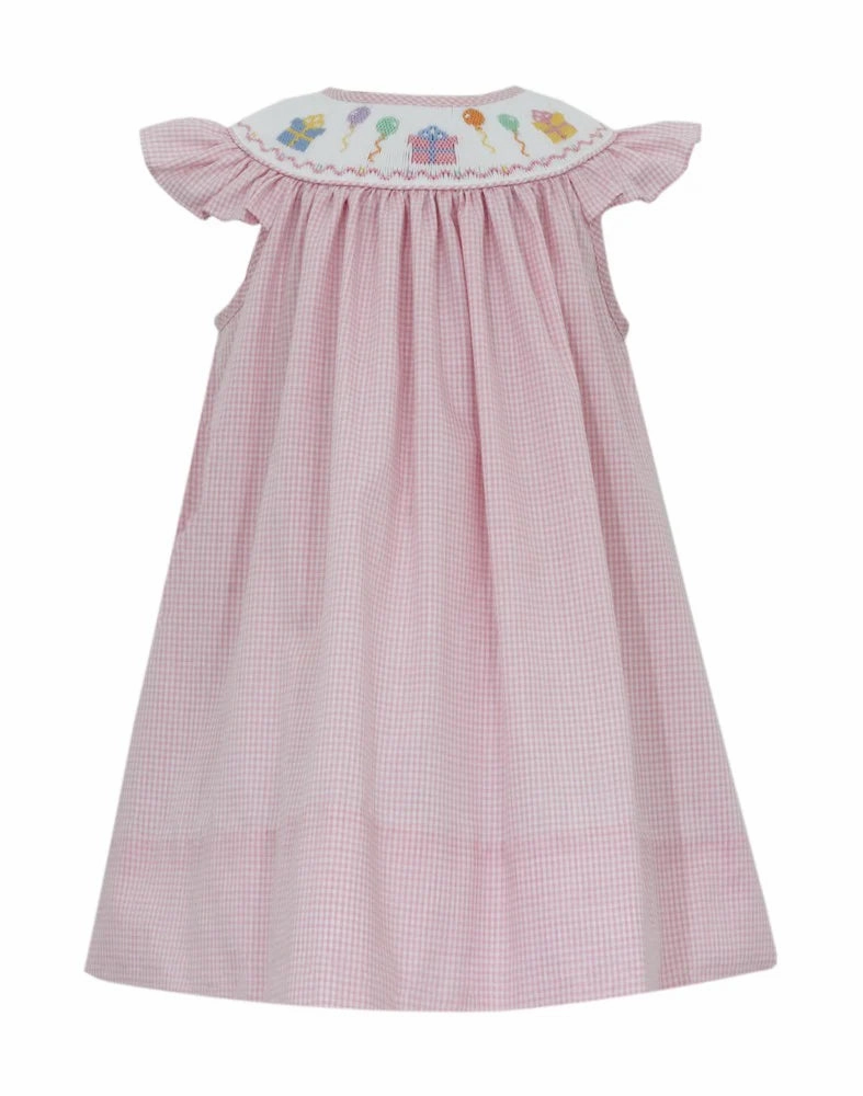 Mesh Glow Body Free Pink Gingham Birthday Bishop Dress
