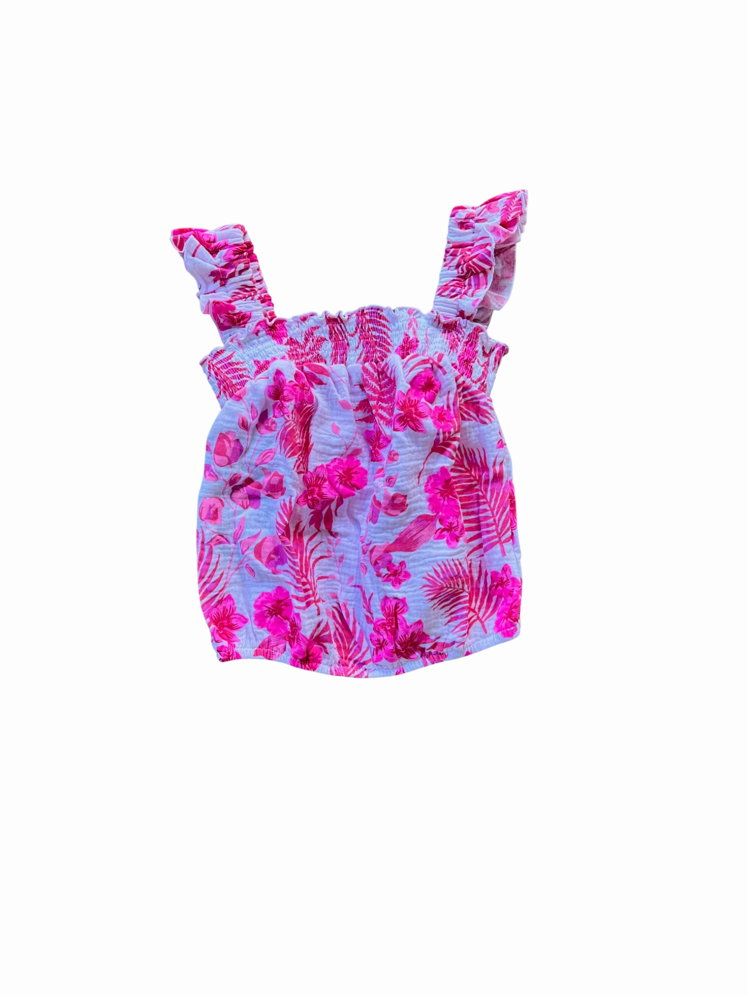 Breathable knit Pink Hawaiian Top