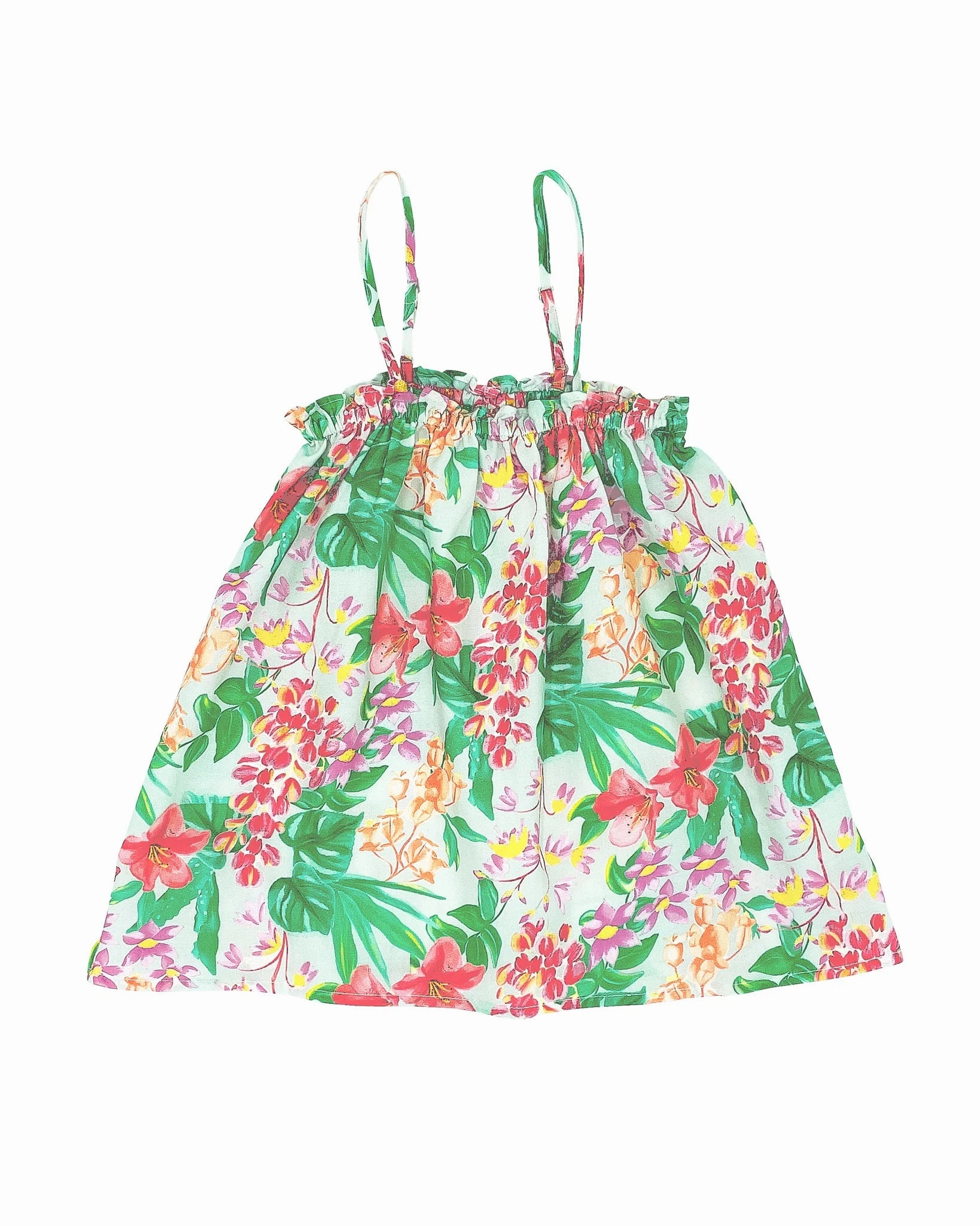 Sequin Glow Piper Tank Top - White Floral