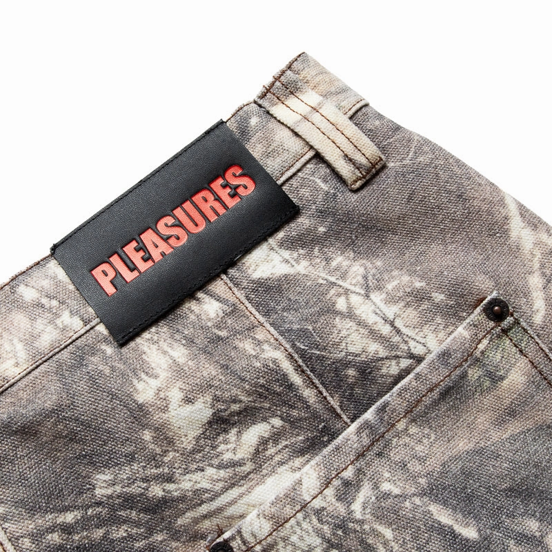 Pleasures Hunt Canvas Jorts - Sand Camo Flex Fit AbrasionResistantClothing