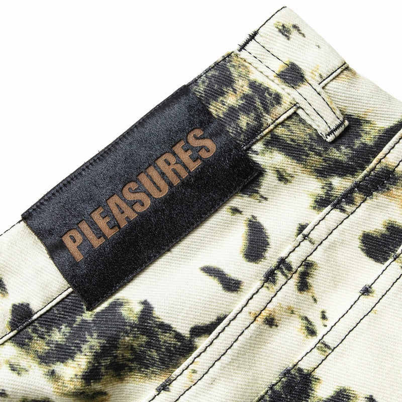 Pleasures Ink Straight Leg Pants - Ecru Suede Mood