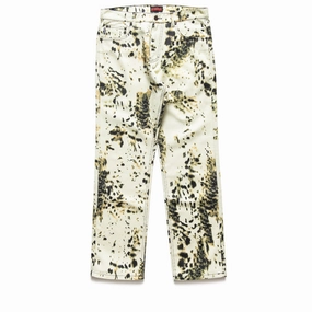 Pleasures Ink Straight Leg Pants - Ecru CompressionFreeCuffs