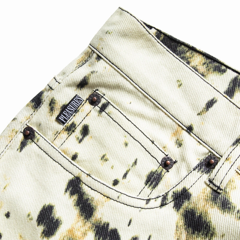 Pleasures Ink Straight Leg Pants - Ecru winter clothing Stylish Blouse