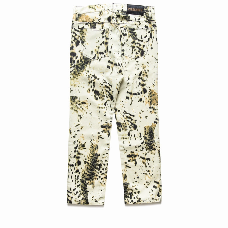 Pleasures Ink Straight Leg Pants - Ecru DoubleStitched Metro Mode