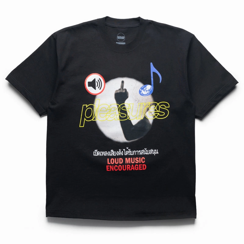 Pleasures Loud Music Tee - Black OdorResistantClothing SmoothFinish