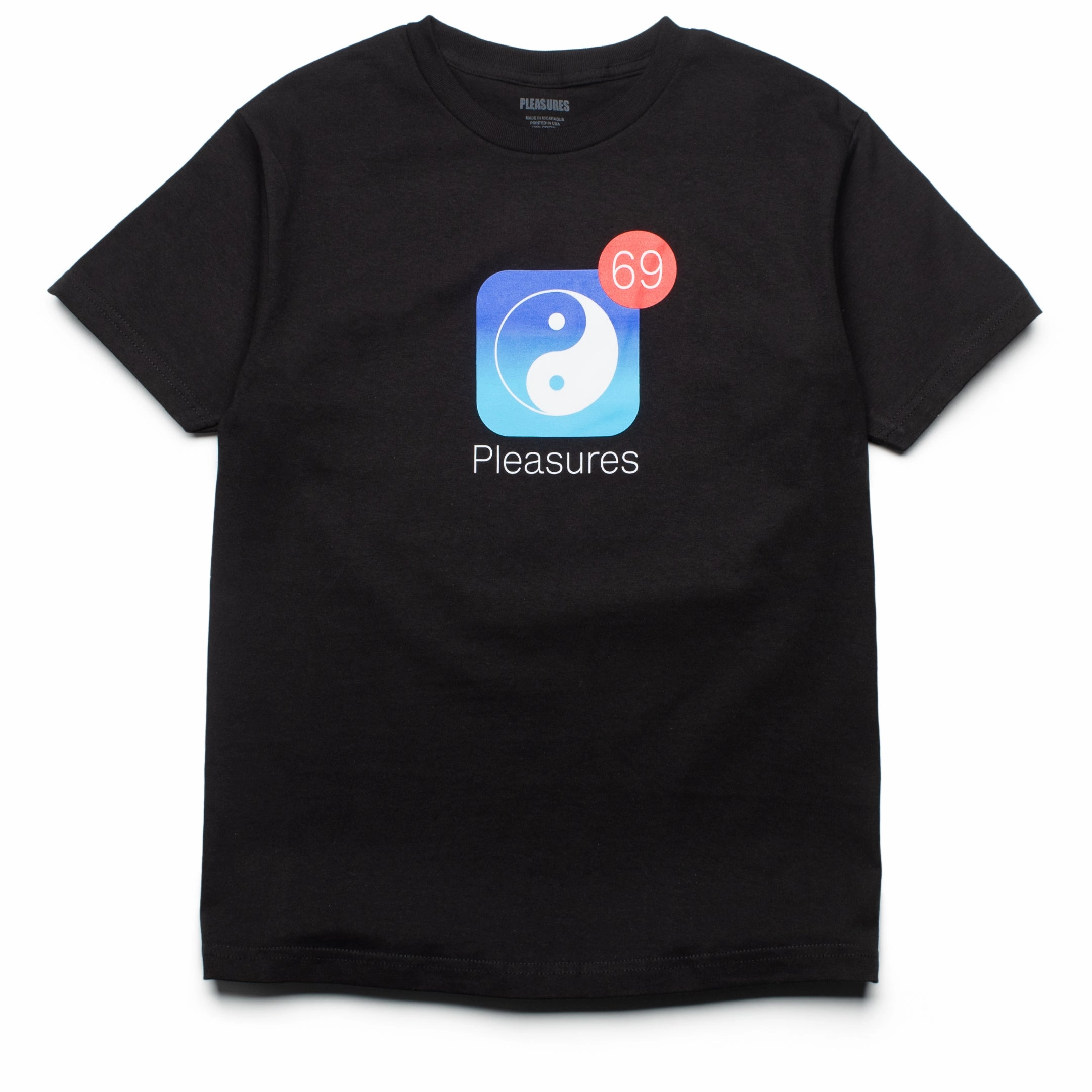 Pleasures Notify Tee - Black Fantasy Glow Model Edge