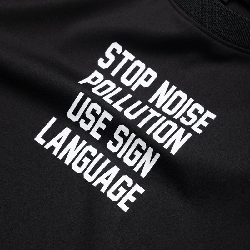 High-Quality Fabric Pleasures Pollution Boxy Raglan Tee - Black