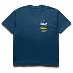 Pleasures Turntable Tee - Blue Sporty Dress African Bold