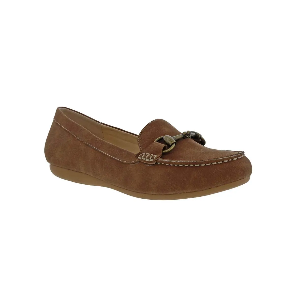 Bellini Salty Women Loafer Slip-on Shoes In Tan Faux Nubuck Casual Style Smart Padding