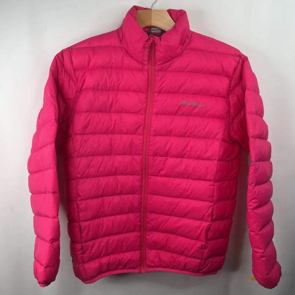 Weatherproof Zipper Tech Heavy Duty Buckle Size 14: Eddie Bauer Pink 80% Down Puffy Winter Coat