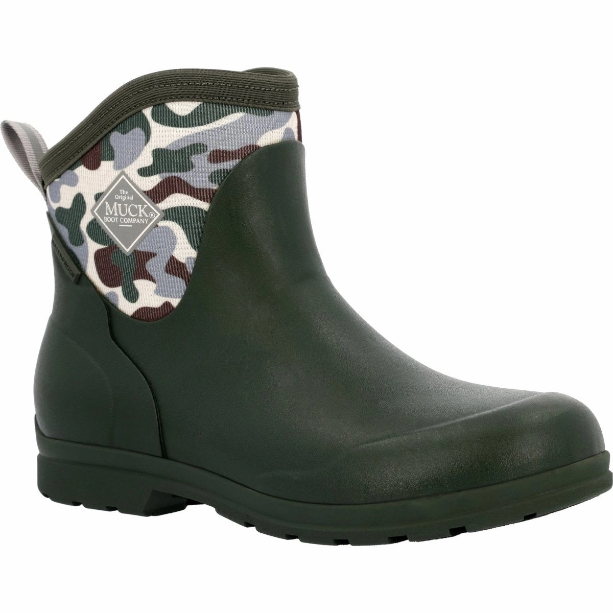 Muck Men's Originals Excursion Pull On Mid Boot OEMDC30 in Duck Camo well-made