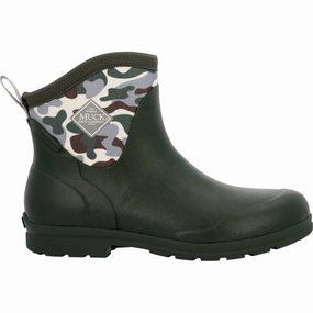 Low Profile Silhouette Muck Men's Originals Excursion Pull On Mid Boot OEMDC30 in Duck Camo