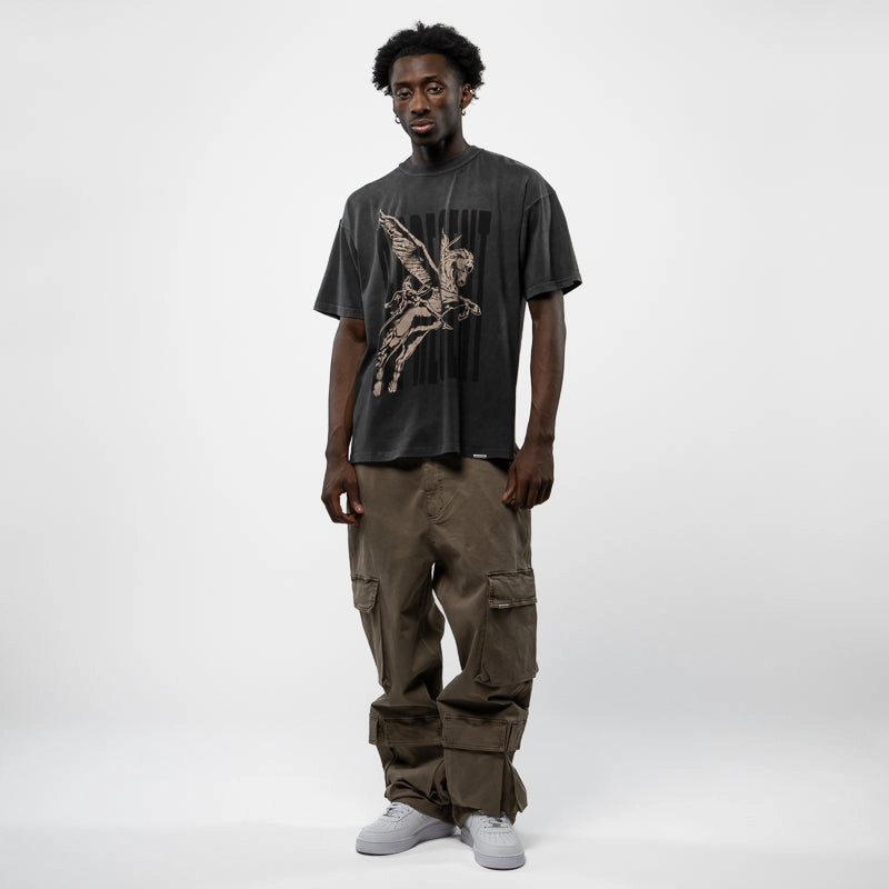 Sport Flex Relaxed Look Represent Spirits Mascot Tee - Aged Black