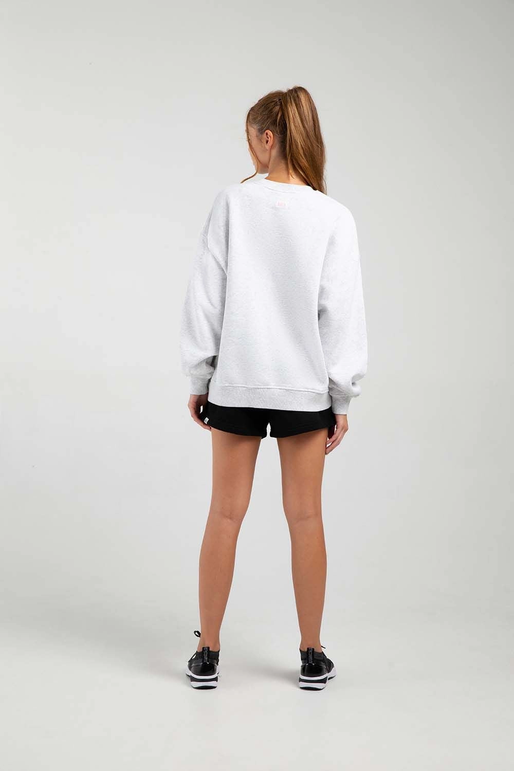 Off-Duty Oversized Crew Sweatshirt Contoured Footbed Design