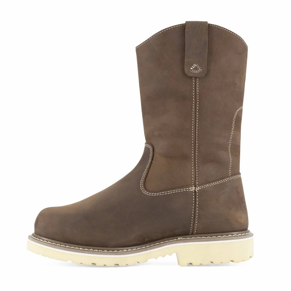 Iron Age 11" Men's Work Boot Pull-on Composite Toe Solidifier Ia5092 In Brown Heavy-duty Wear