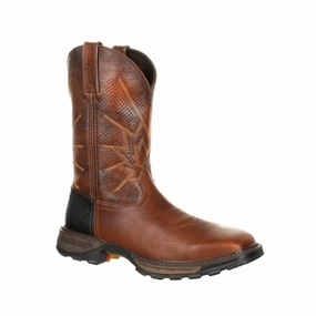 Construction Site Gear Durango Maverick Xp Men's Steel Toe Ventilated Pull-On Work Boots Ddb0175 In Tobacco