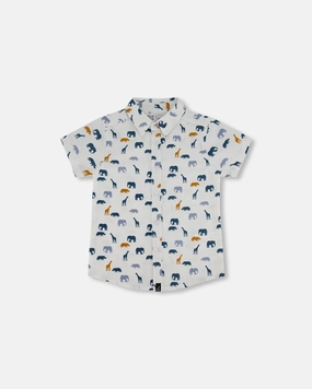 Flow Core Printed Jungle Animal Short Sleeve Shirt