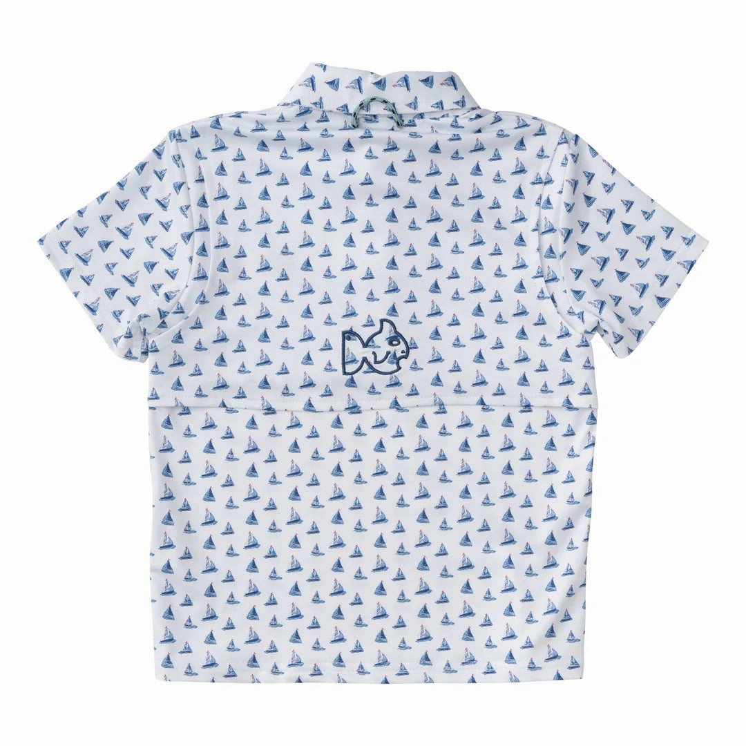 Pro Performance Polo - Sailboat Print CompressionKnit