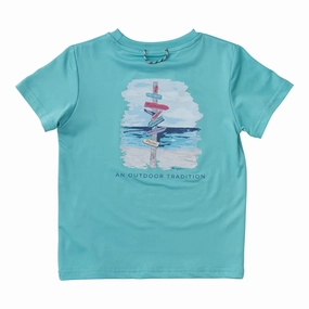 Pro Performance Pool Blue Performance Shirt - Beach Art Sign ZeroIrritationLabels Soul Ease