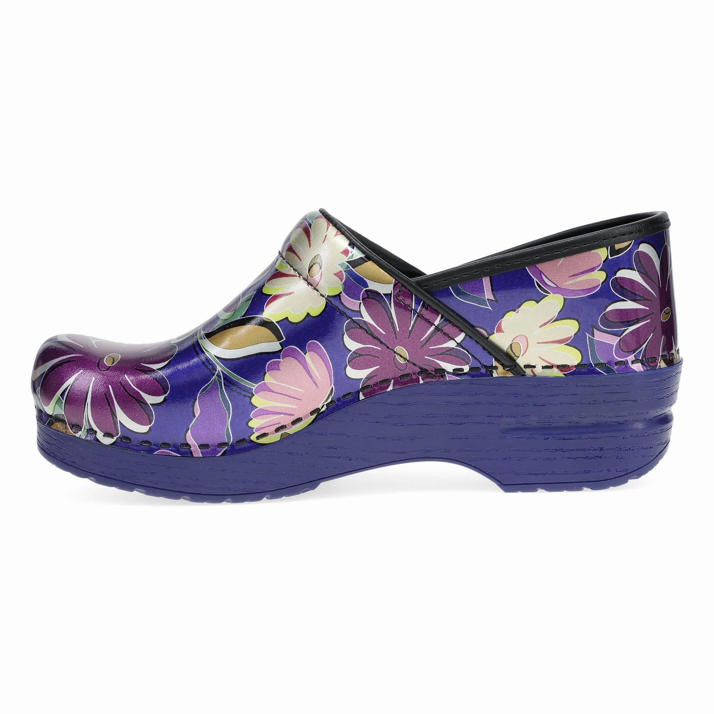 Anti Fatigue Midsole Professional Indigo Floral Patent