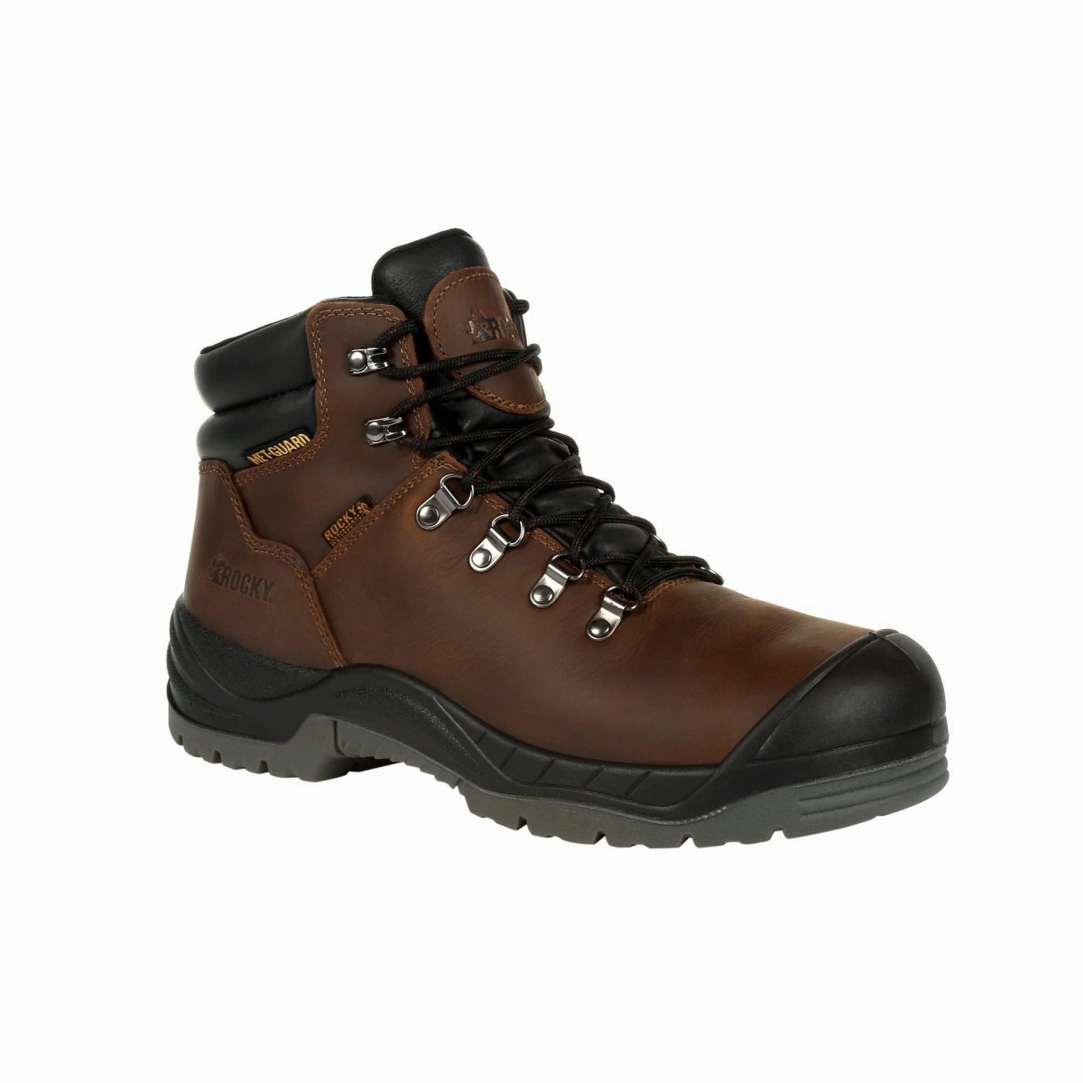 Rocky Worksmart Men's Composite Toe Internal Met Guard Waterproof Work Boots Rkk0266 In Brown Daily Comfort Eco Material Outdoor Trek