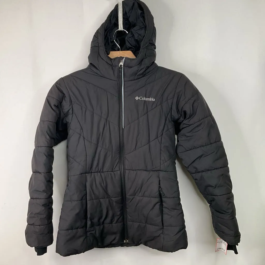 Size 10-12: Columbia Black Zip-Up Puffy Winter Coat Soft Shell ThermalReflective