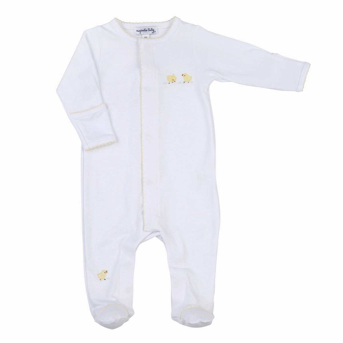 Peep Peep Embroidered Footie - Yellow Casual Trend Compact Packable Design