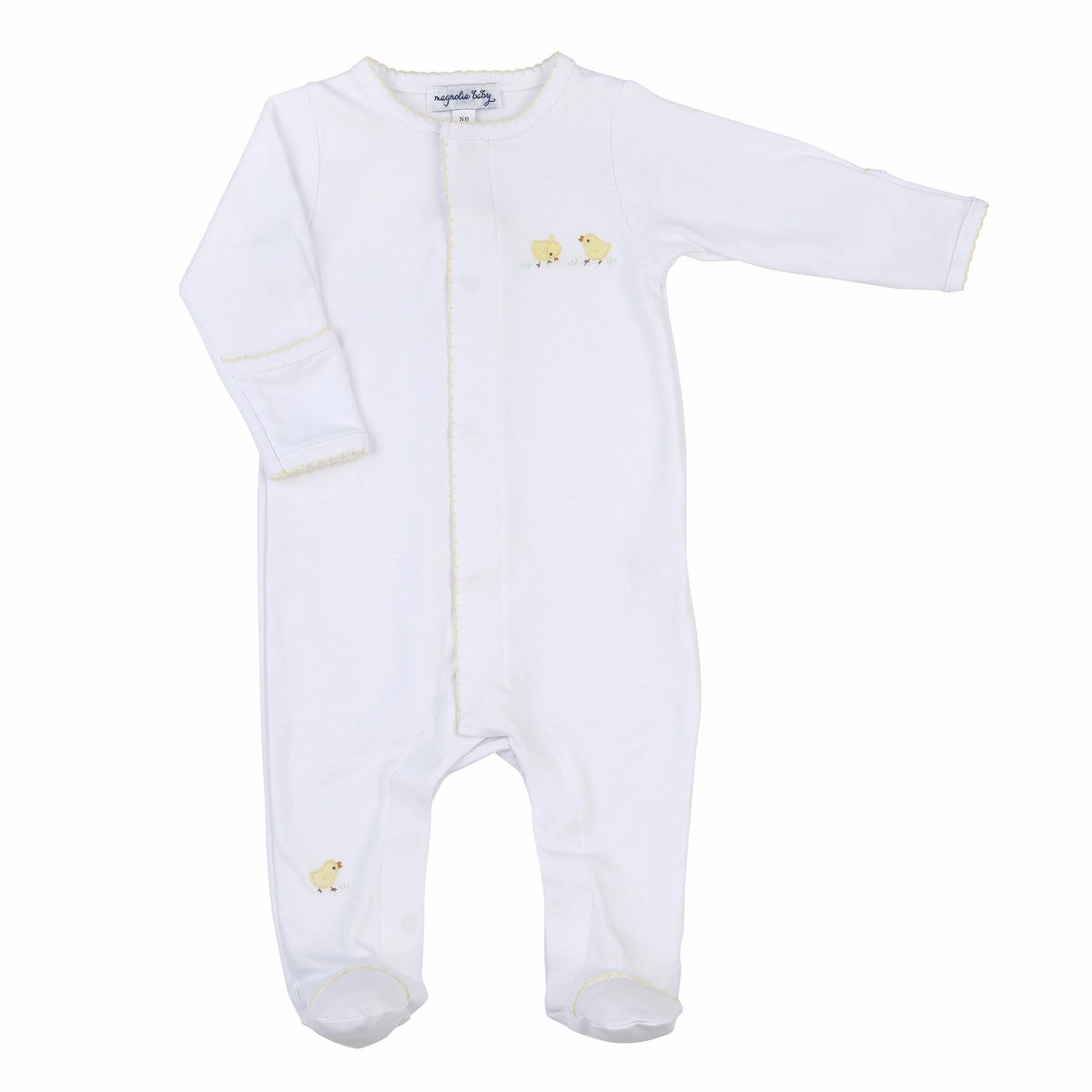 Dance Light Peep Peep Embroidered Footie - Yellow