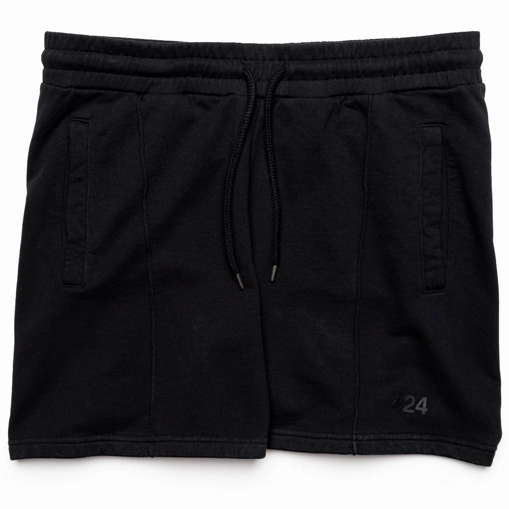 Foldable Hem 424 Cotton Shorts - Black
