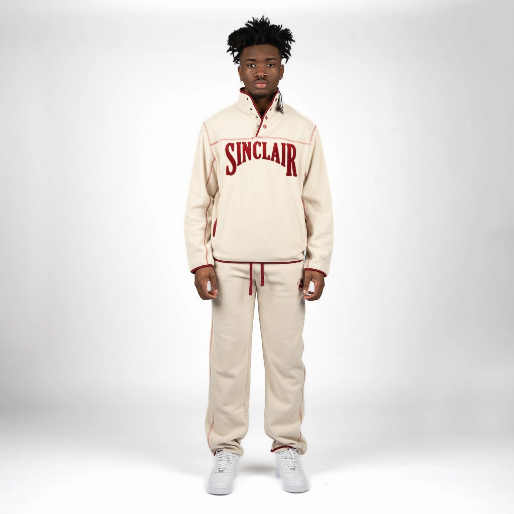 Sinclair Presidential Polar Fleece Sweatpants - Cream Bead Soul EasyAdjustment