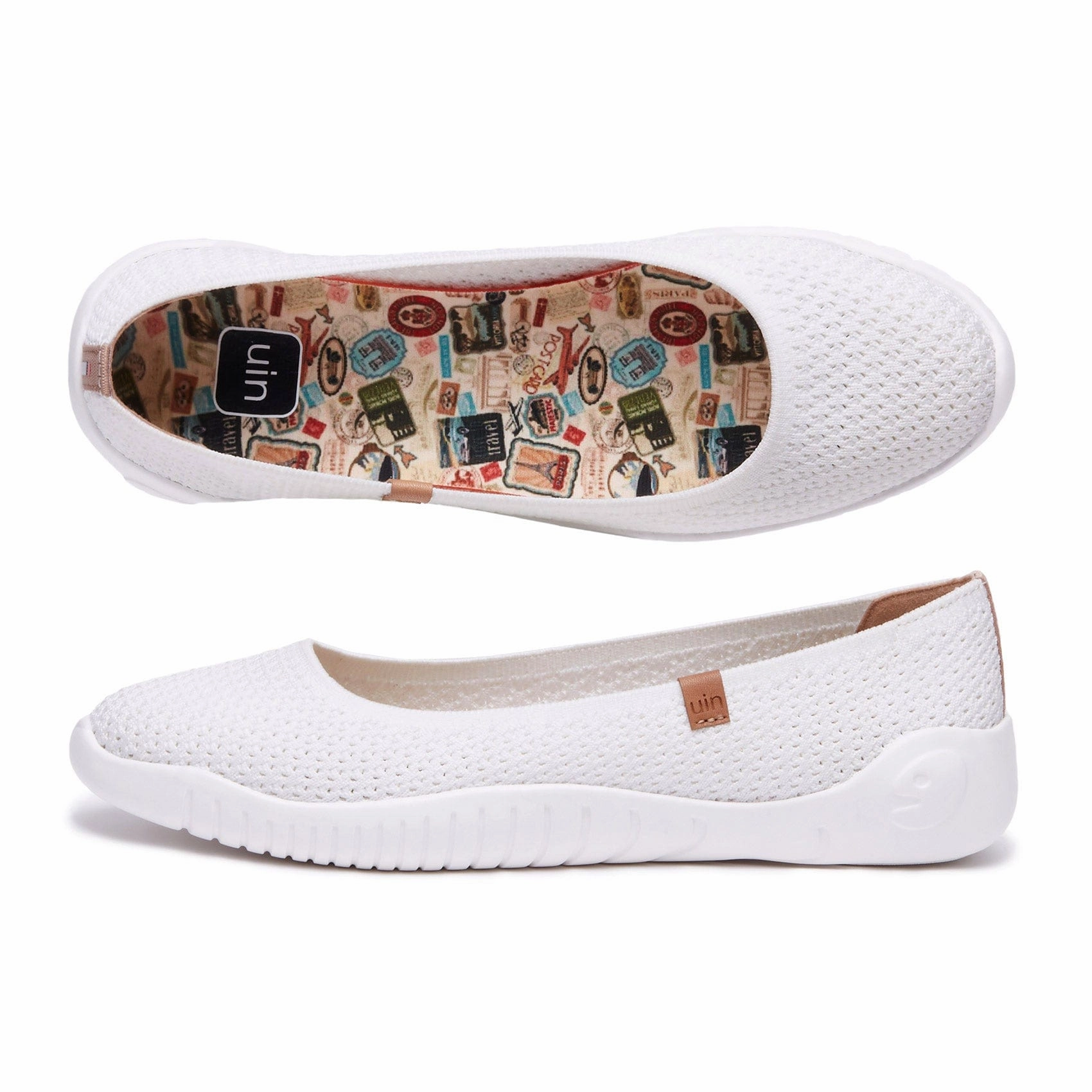 Pure White Knitted Menorca III Women Rock Step Hidden Spot