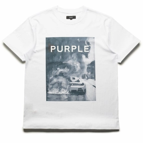 Purple Brand Carefree Tee - White Soft Touch Sky Mood