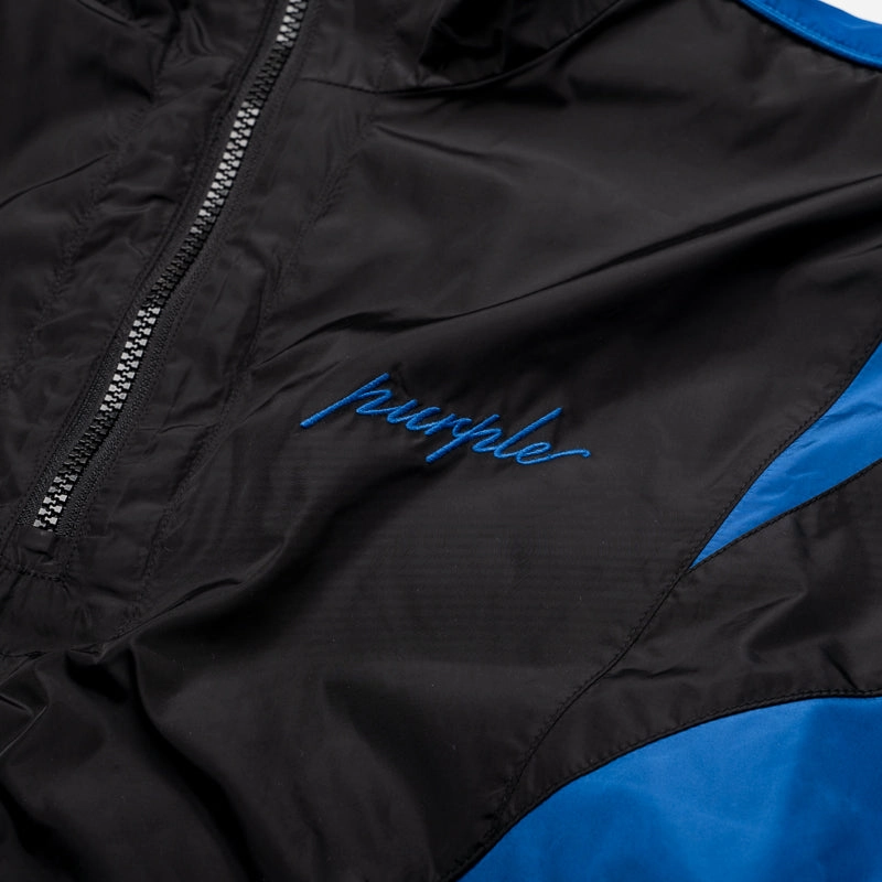 DurableThreadwork Warm Socks Purple Brand Color Blocked Track Jacket - Multi/Blue